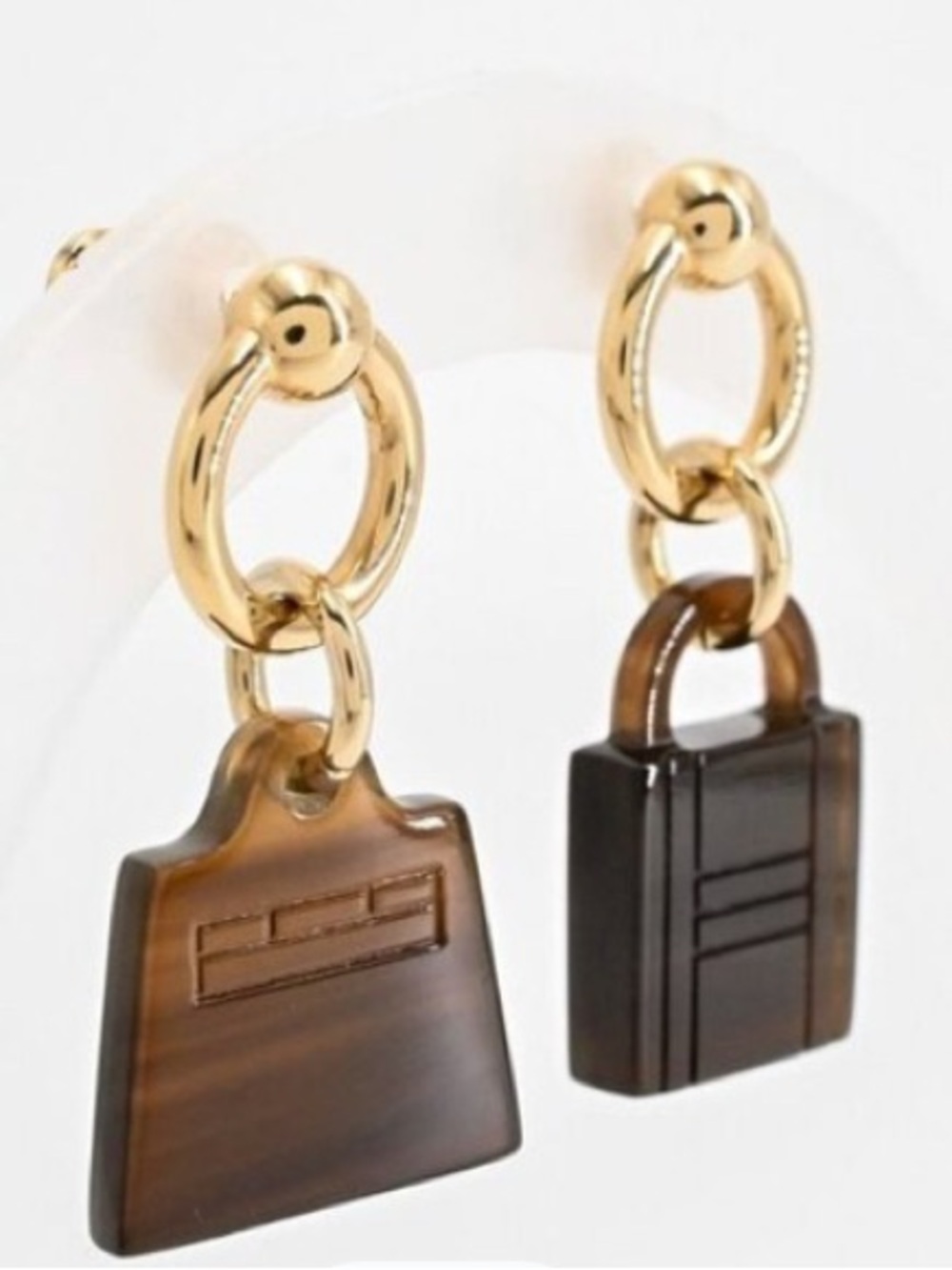 🛍️Hermès Authentic Limited Edition Amulet Maroquinier Kelly Cadena Earrings